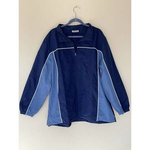 KingSize Big & Tall Mens Full-Zip Jacket No Hood Size 2XL Big Blue Two Toned